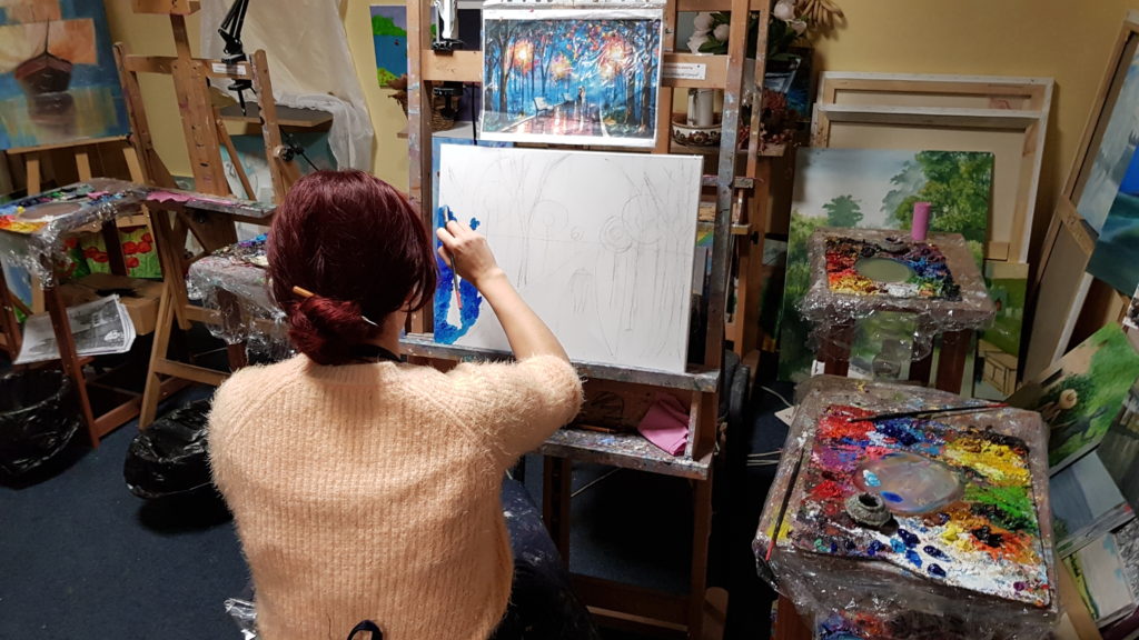 Art classes in NYC with Artacademy-USA oil painting sessions