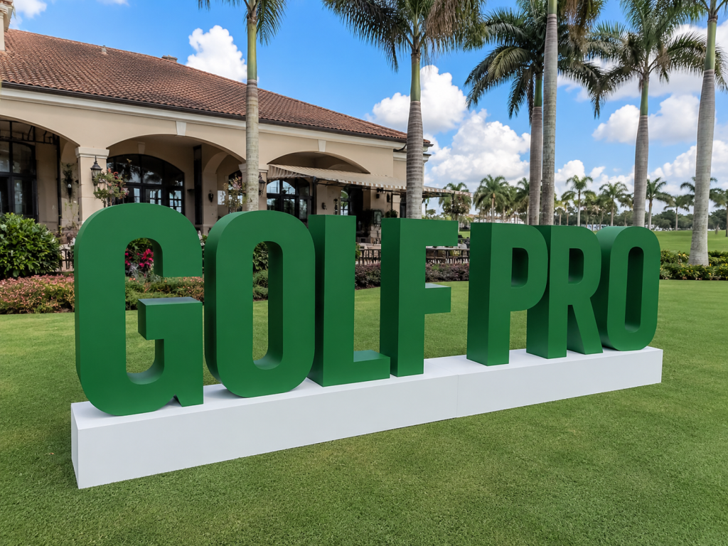 Golf PRO letters for events in Golf clubs