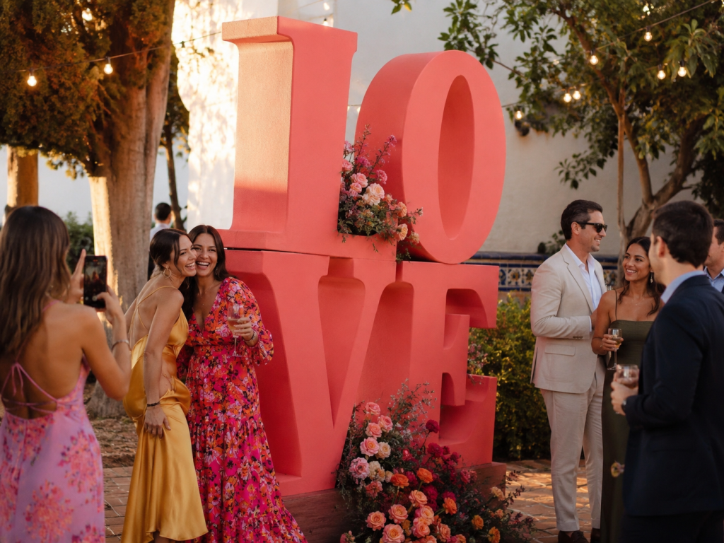 Love letters out of foam for events