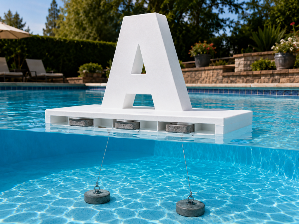 Floating letters for the pool